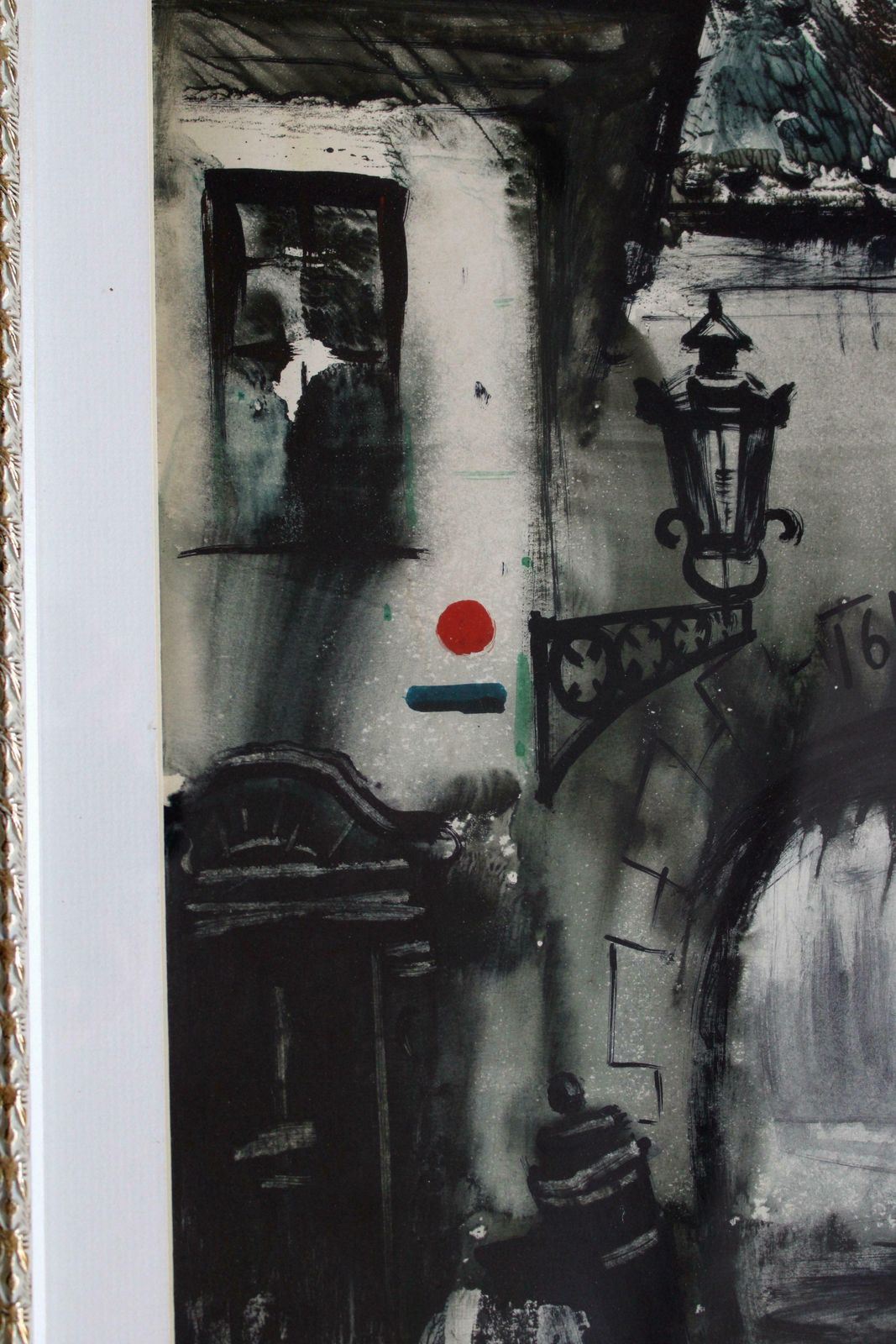 Janis Brekte Swedish Gate Evening. 1972, Paper, Watercolor, 60, 5 X 42, 5 Cm 1972 photo for sale