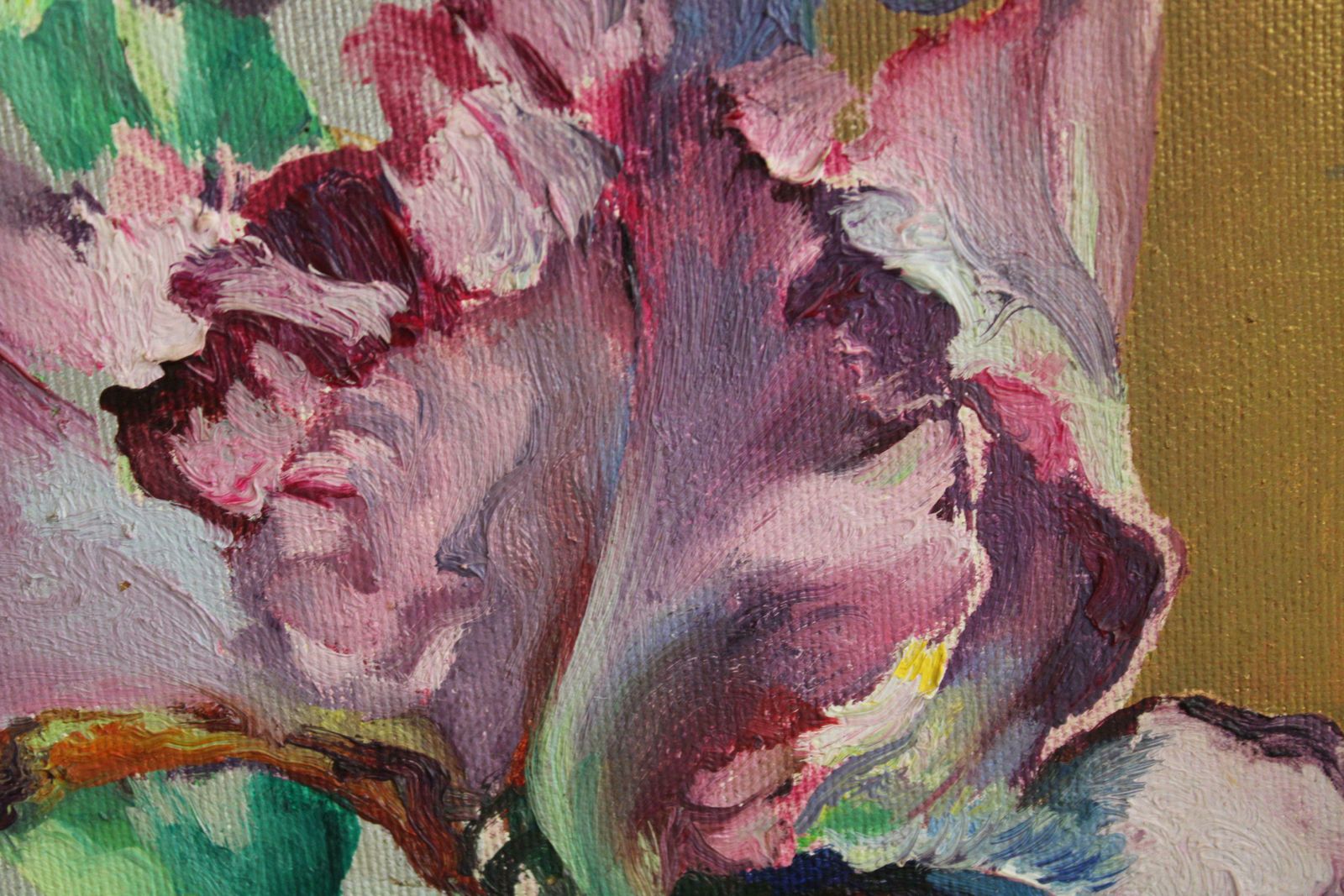 Juris Jurjans Purple Irises. 1998, Canvas, Oil, 35x25 Cm 1998 photo Art