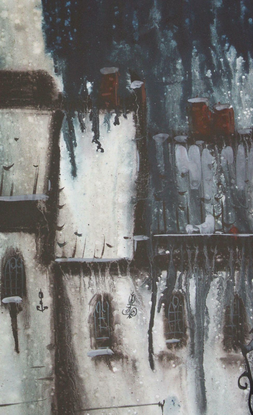 Janis Brekte Old Riga. 1982, Paper, Watercolor, 60x32 Cm photo Art