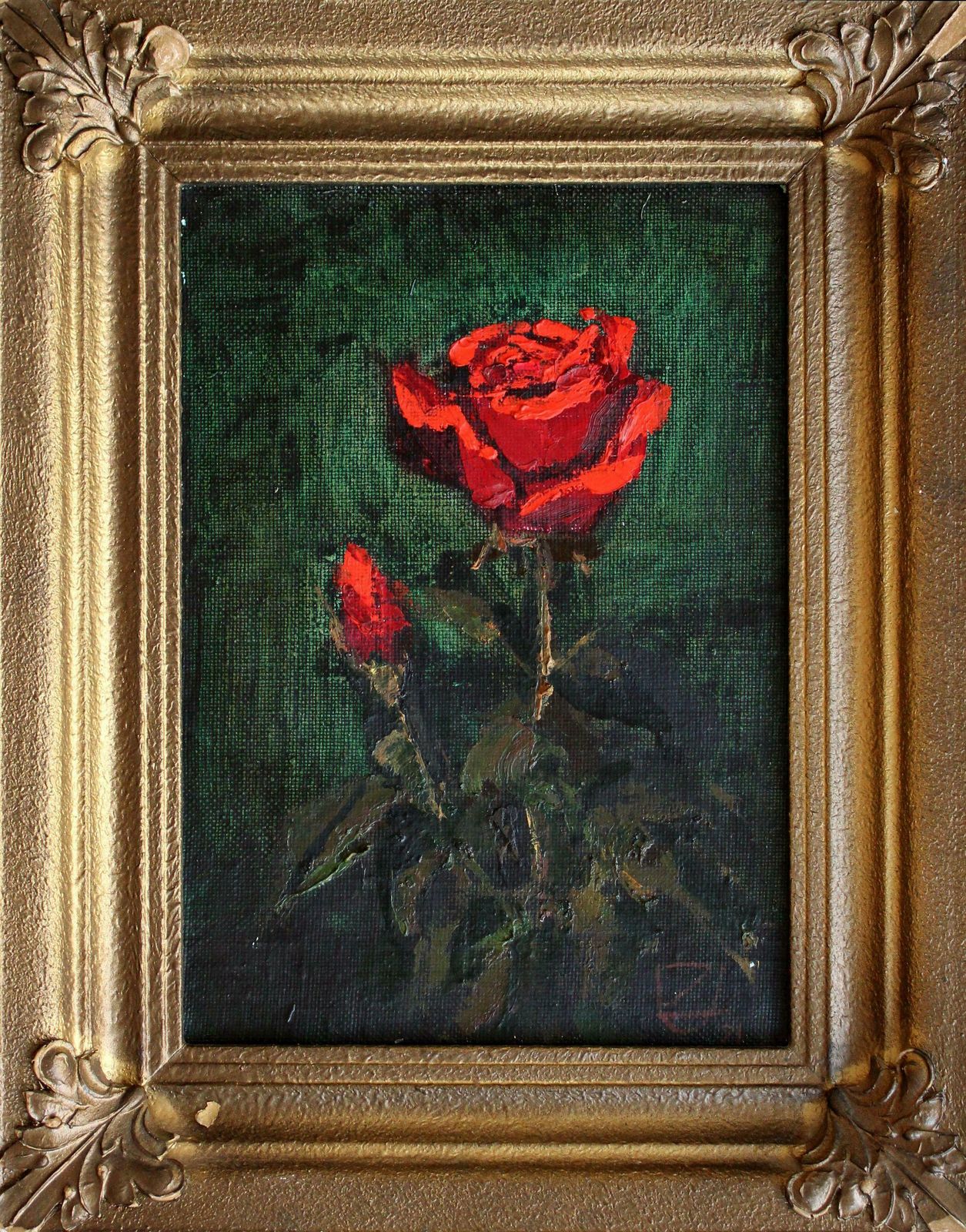 Uldis Zemzaris Rose. 1991, Cardboard, Oil, 34x24 Cm 1991 photo furniture