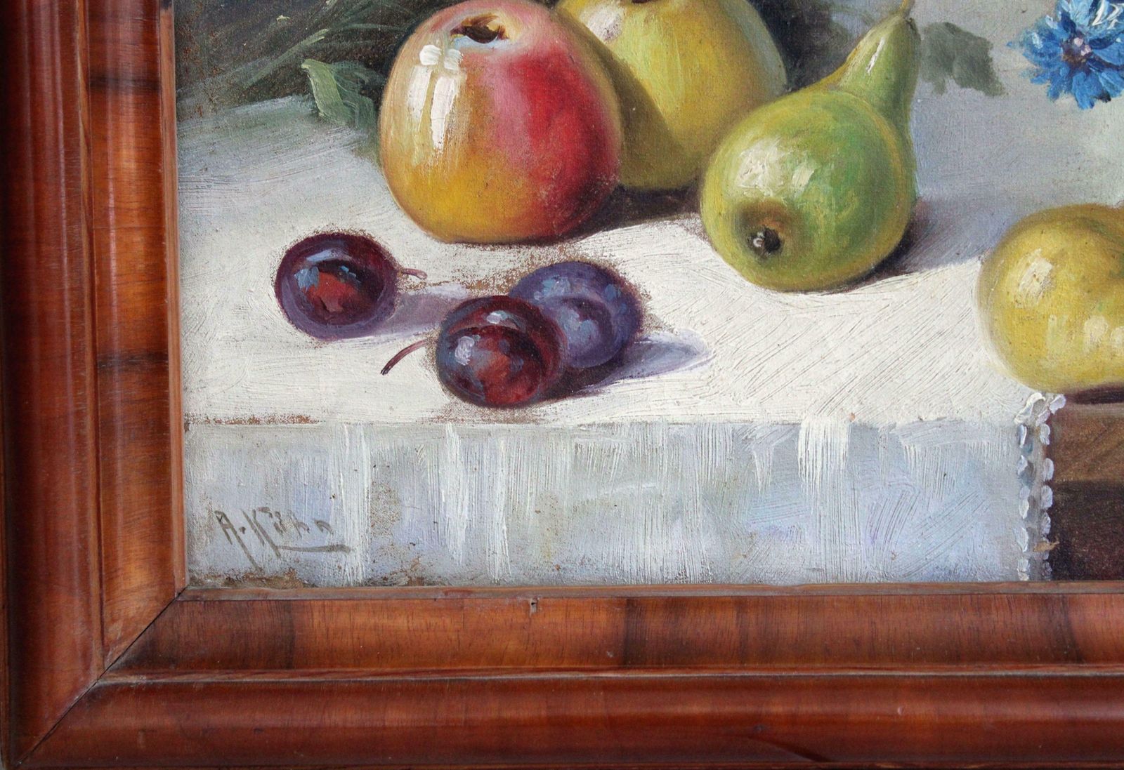 A. Kins Still Life. 20s 30s, Canvas, Oil, 48.5x70 Cm 1920 30s photo for sale