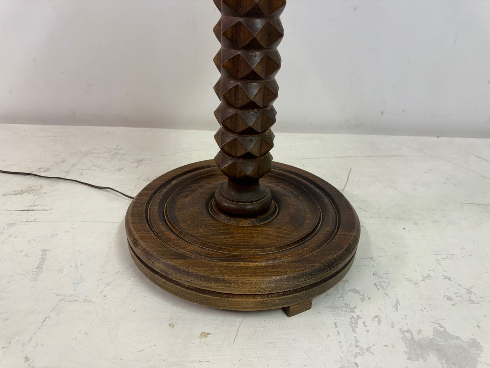 Carved French Floor Lamp In The Style Of Charles Dudouyt photo for sale