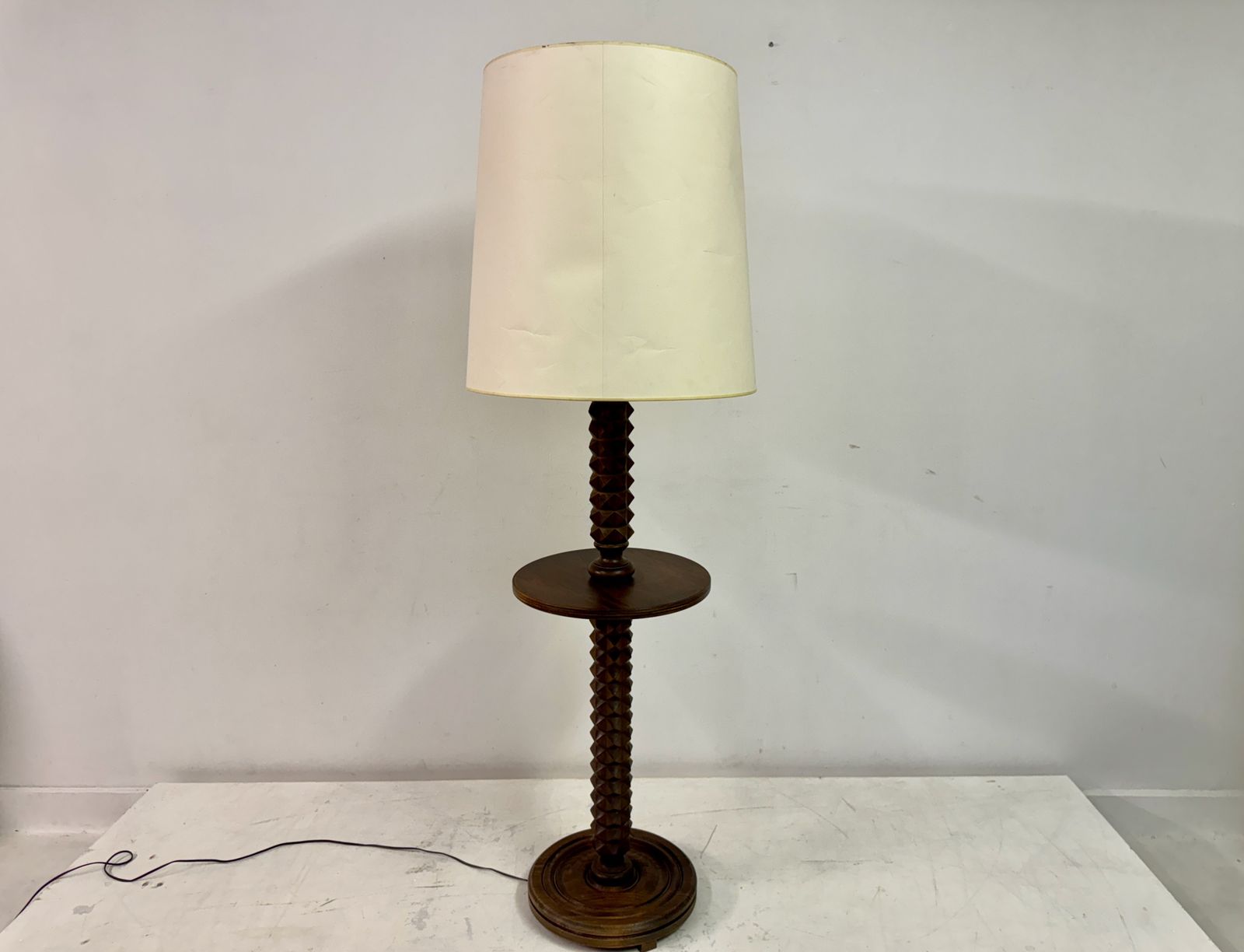 Carved French Floor Lamp In The Style Of Charles Dudouyt photo Lighting