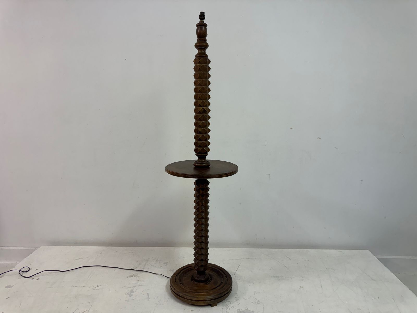 Carved French Floor Lamp In The Style Of Charles Dudouyt photo vintage