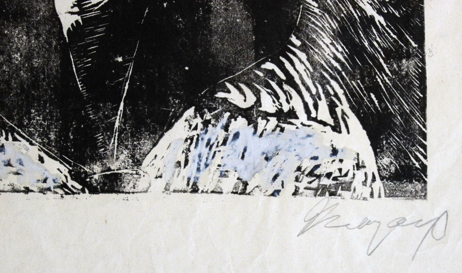Self Portrait. Paper, Linocut, 31x21.5 Cm photo furniture