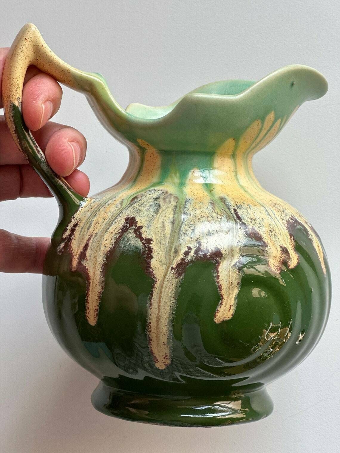 Faïencerie De Thulin Art Deco Ceramic Vase / Thulin Small Pitcher / Antique Belgium Pottery photo furniture