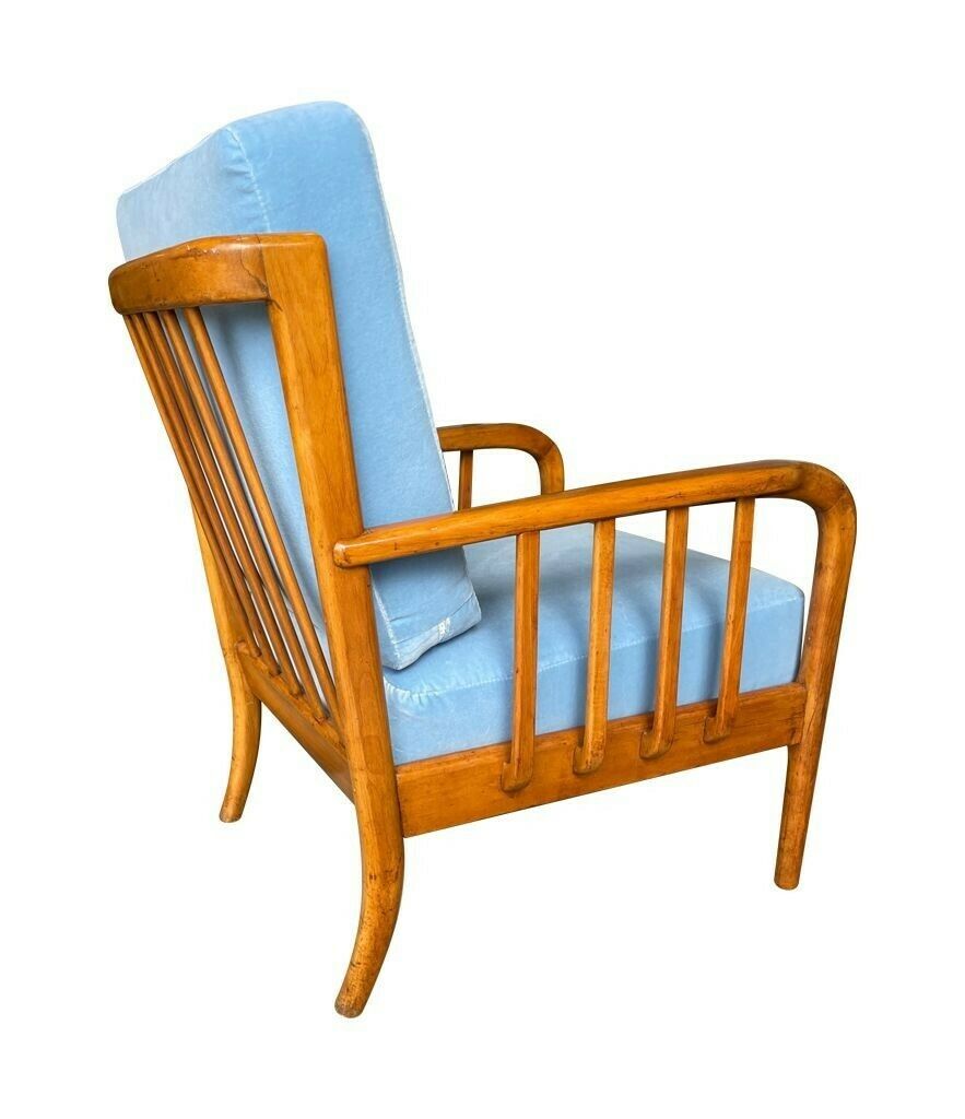 photo buy A Pair Of 1950s Italian Armchairs Attributed To Paolo Buffa, Newly Upholstered In Designers Guild Velvet