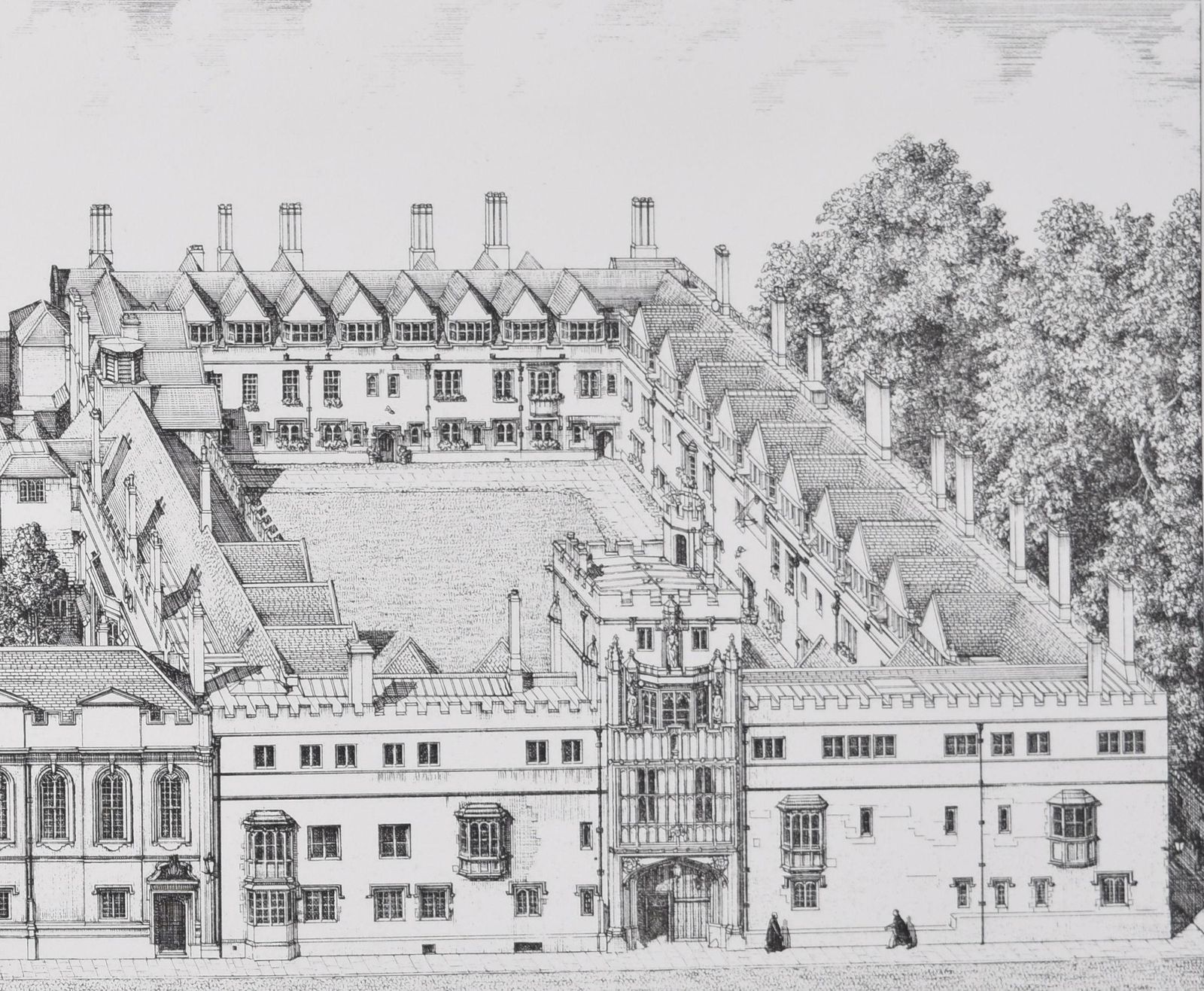 Andrew Ingamells Brasenose College, Oxford Etching By Andrew Ingamells photo Art