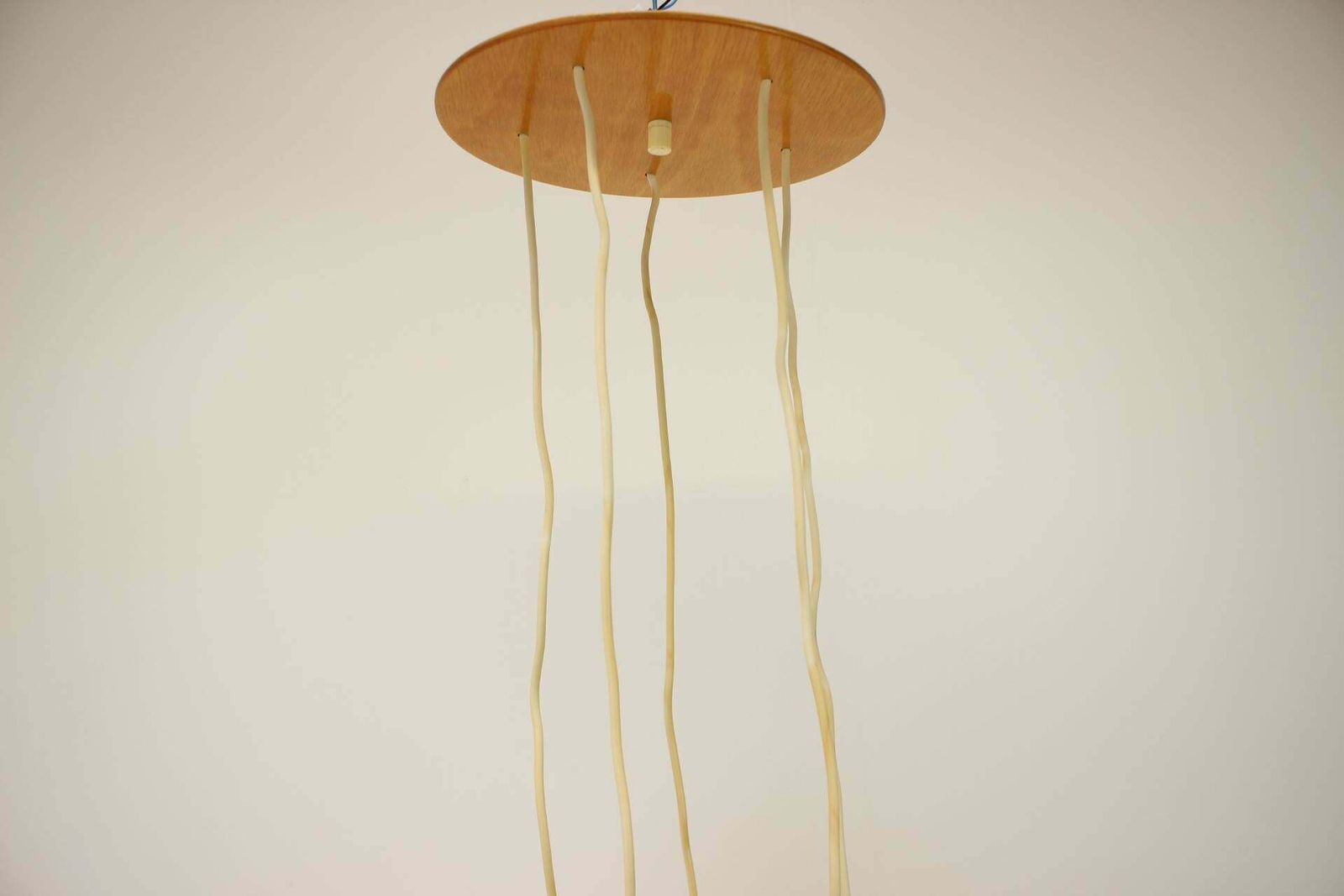 Cascade Hanglamp Uit De Jaren 1970 Met Plastic Kappen, Tsjecho Slowakije photo for sale