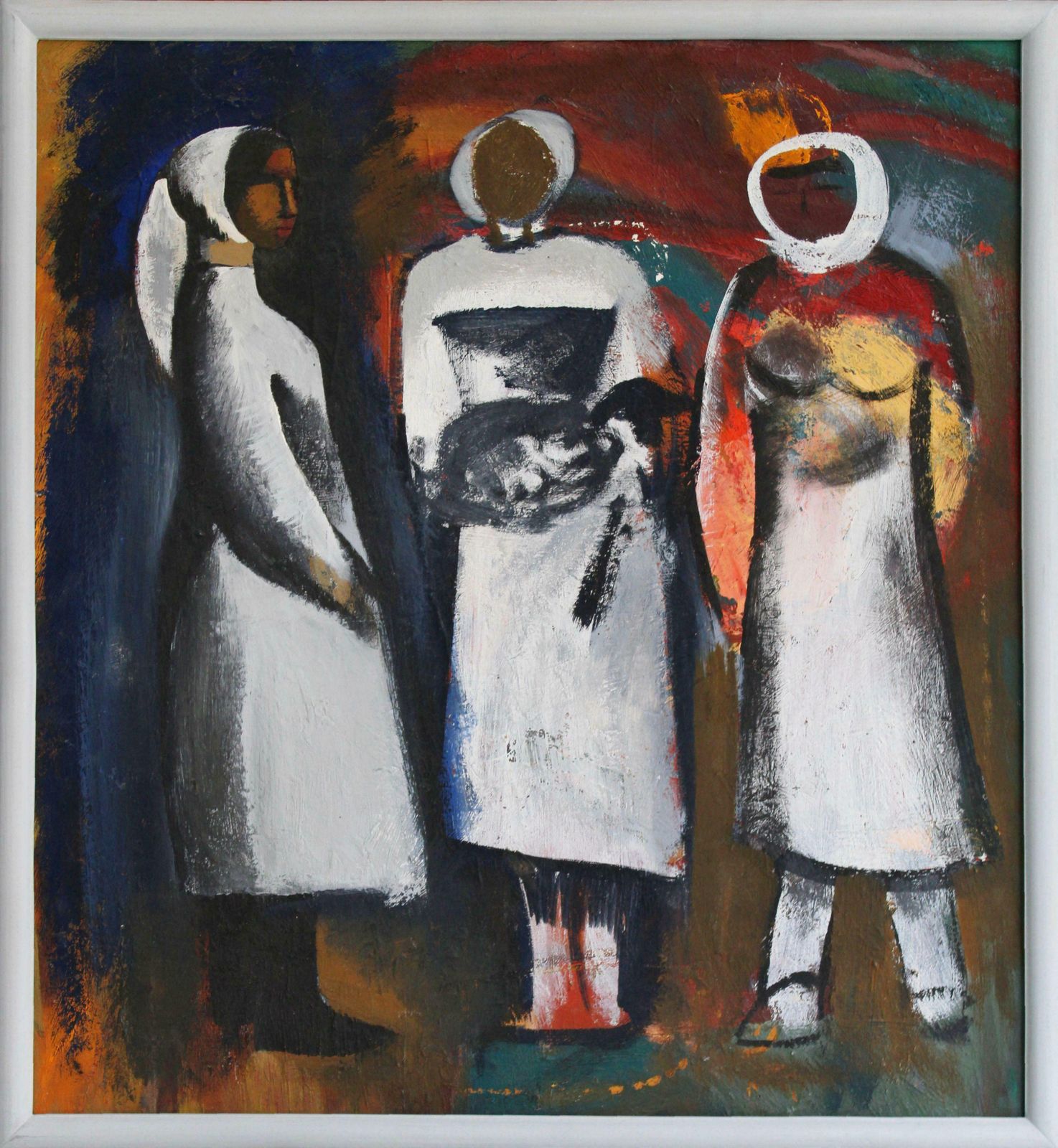 Aleksandr Rodin Birth Of The Lamb. Cardboard, Oil, 65x60 Cm photo furniture