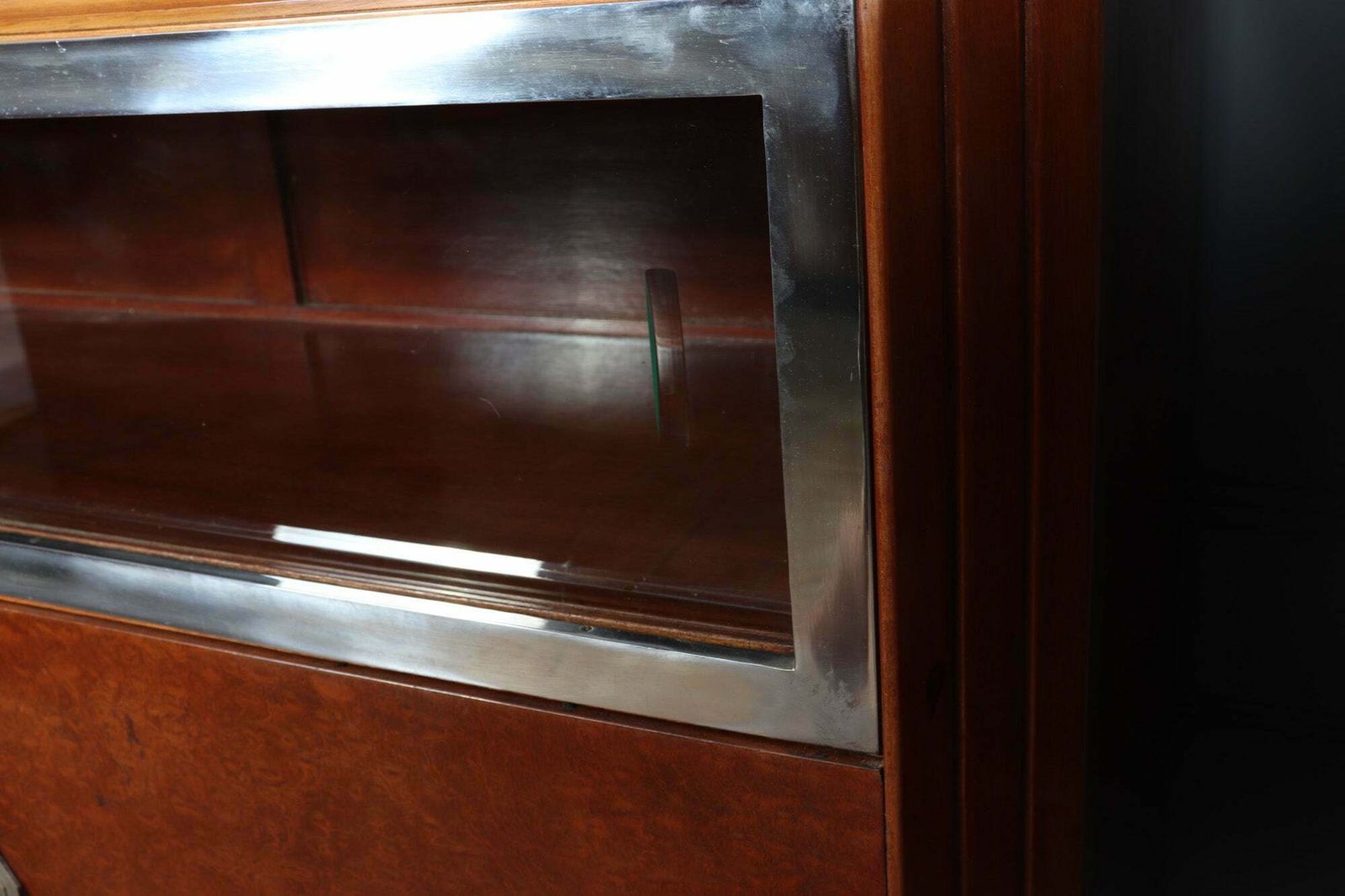 French Art Deco Cabinet In Pomelle Sapele photo vinterior