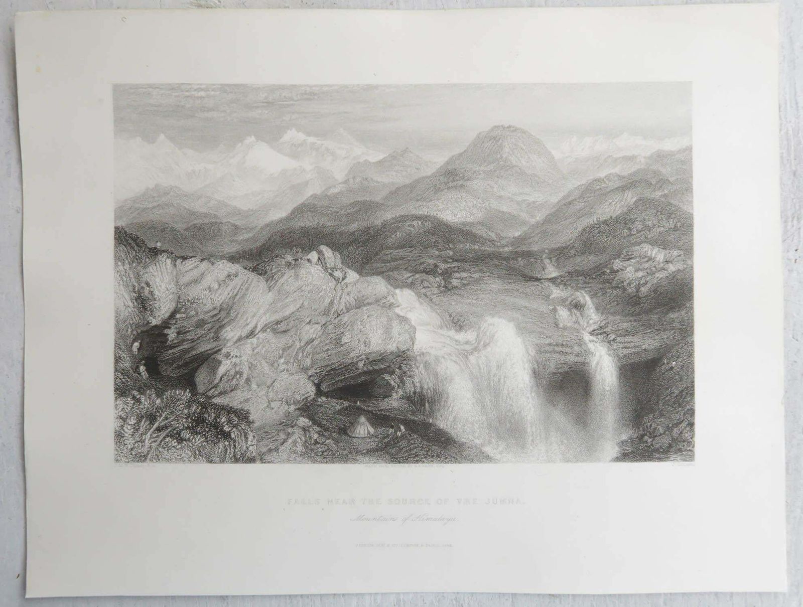 photo vinterior Set Of 15 Original Antique Prints Of The Himalayas, India, Circa 1830