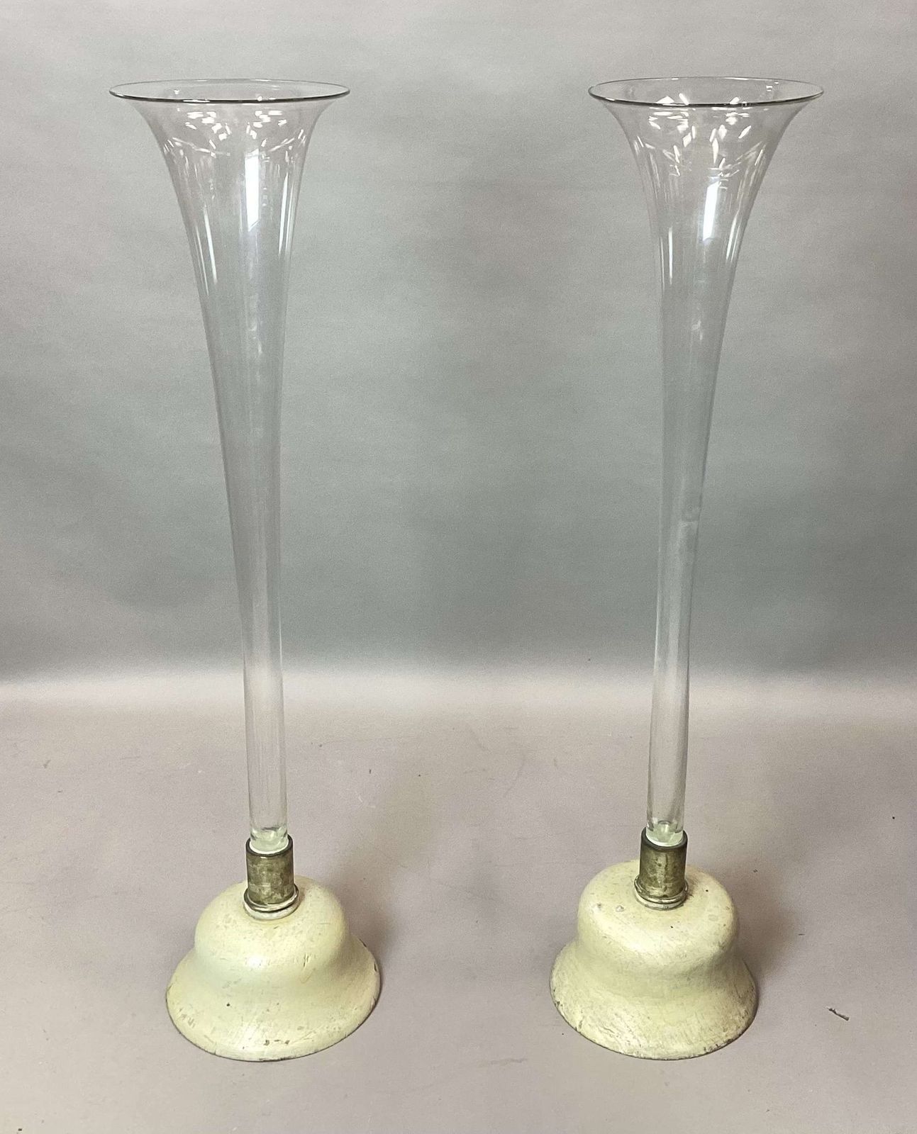 An Impressive C19th Pair Of Very Large Trumpet Vases photo furniture