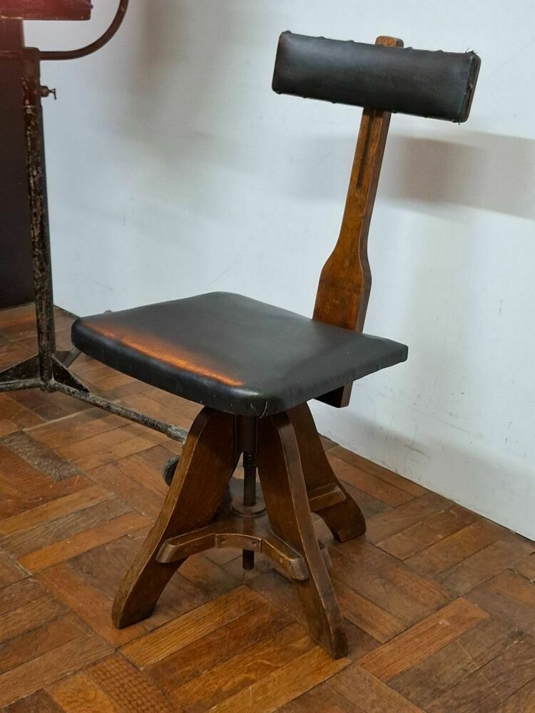 Draftmans/ Operators Stool By Glenisters Of High Wycombe, England, Wwii photo buy