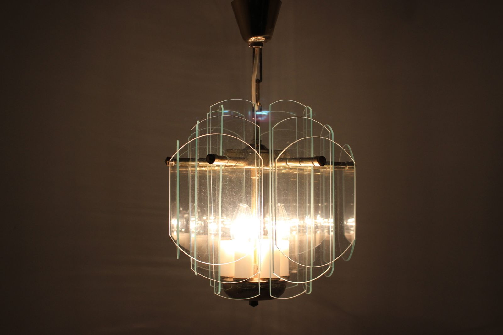 Glass Pendant, 1980s photo Lighting