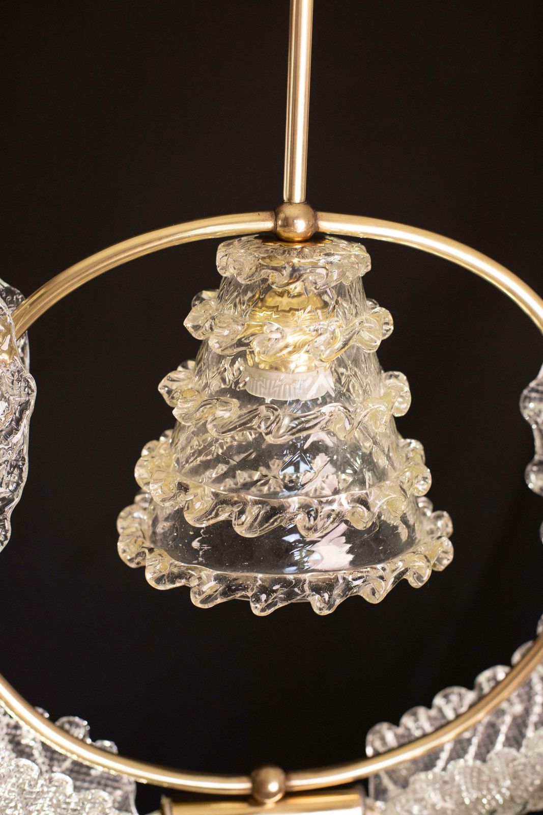 Elegant Art Decò Barovier And Toso Chandelier, 1940s photo buy
