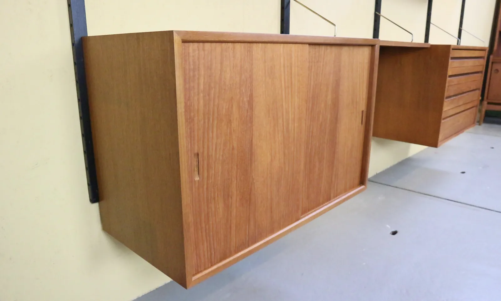 photo for sale Poul Cadovius Xxl Royal System Danish Modern Teak Wall Unit Shelving, 1960