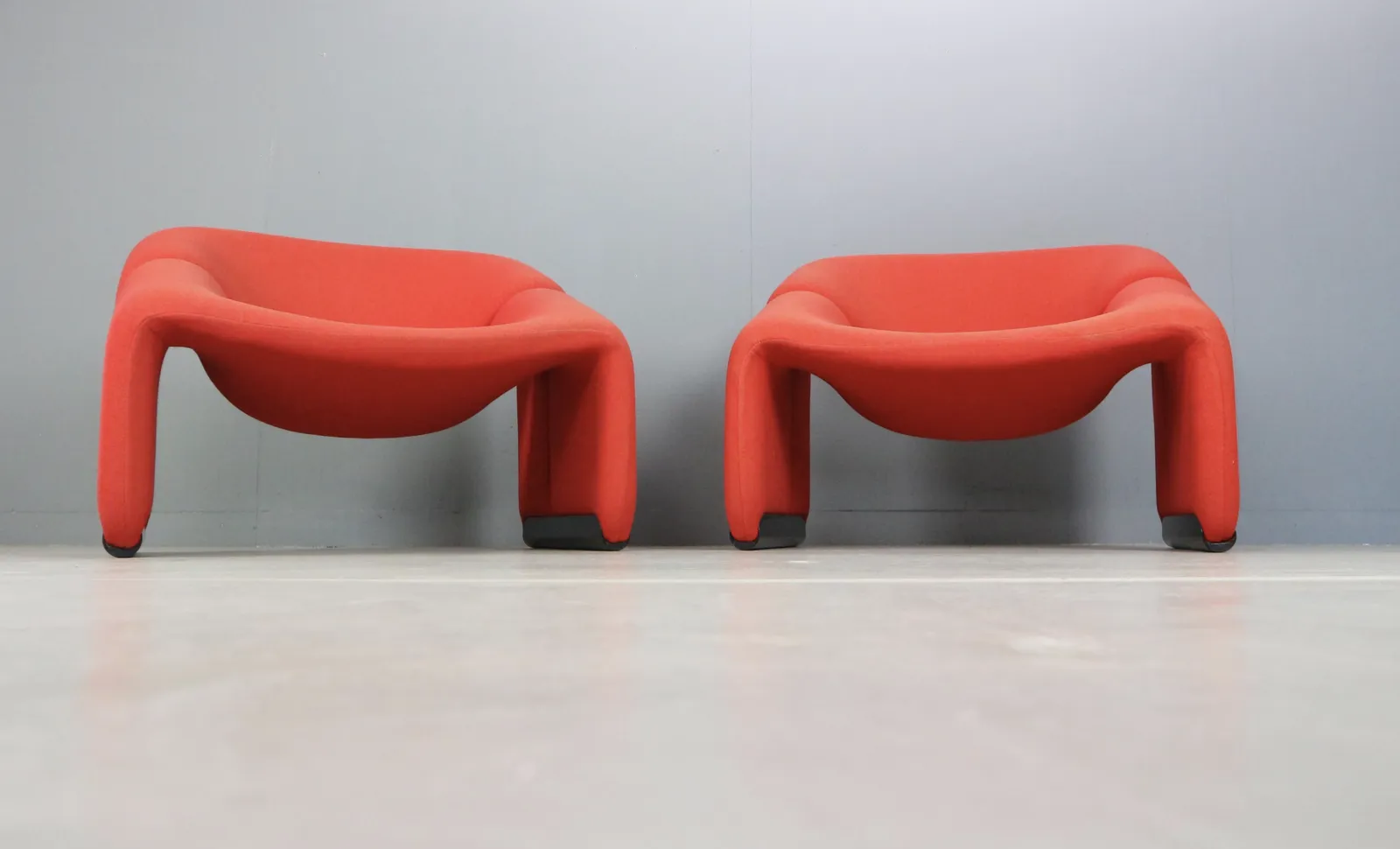 Pierre Paulin Set Of 2 F598 Groovy Armchairs For Artifort New Upholstery, 1972 photo 5500.0