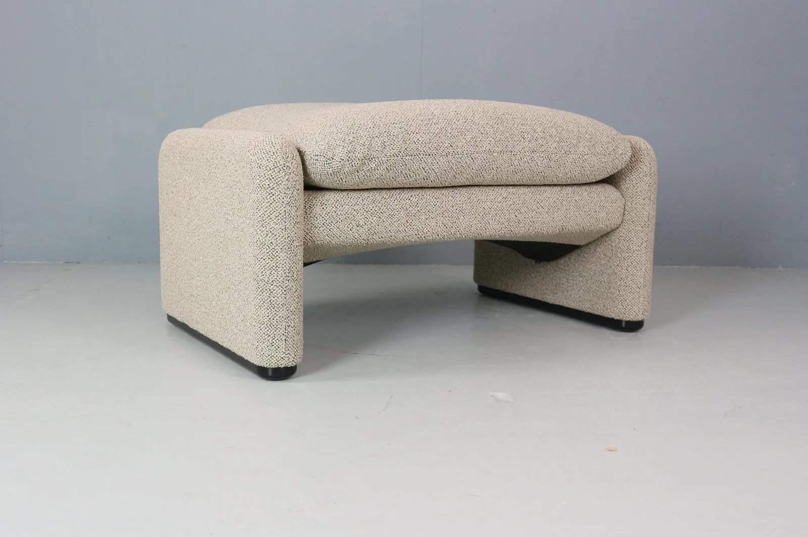 Vico Magistretti "Maralunga" Footstool Re Upholstered For Cassina photo for sale
