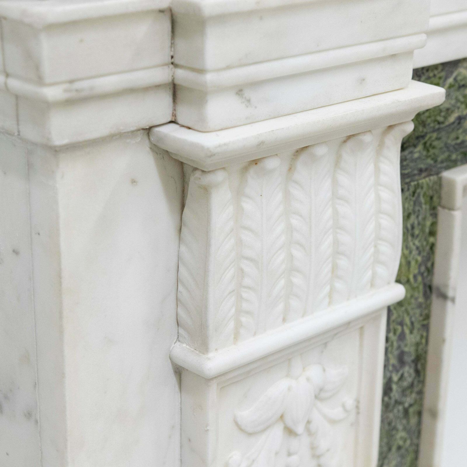 Antique Georgian Chimneypiece With Statuary & Connemara "Irish Green" Marble photo 17500.0