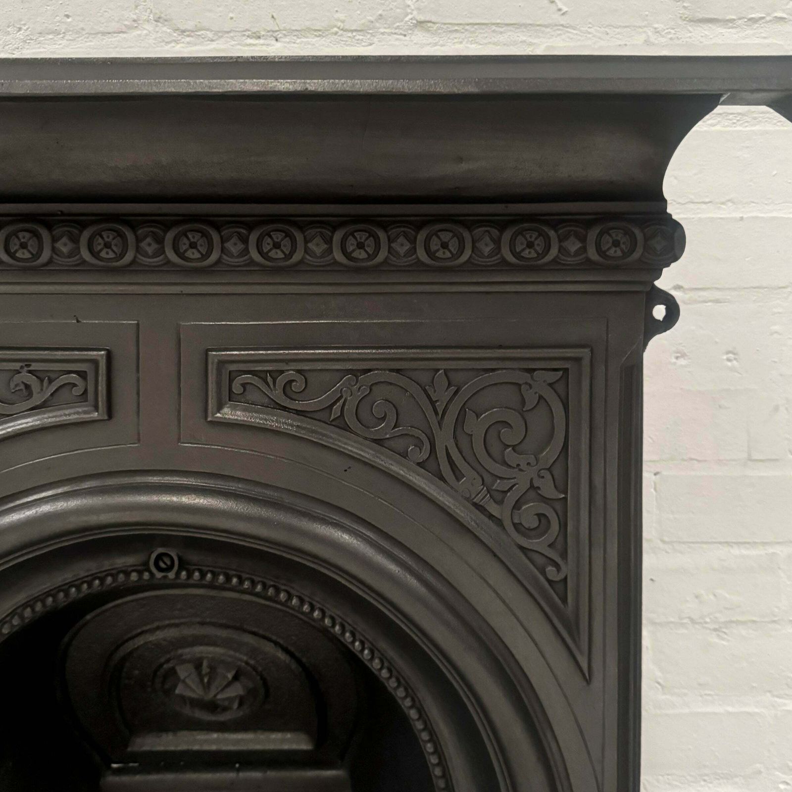 Reclaimed Victorian Cast Iron Arched Combination Fireplace photo buy