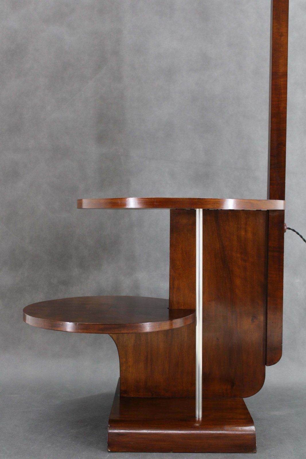 photo for sale 1930s Jindrich Halabala Floor Lamp In Walnut Finish , Restored