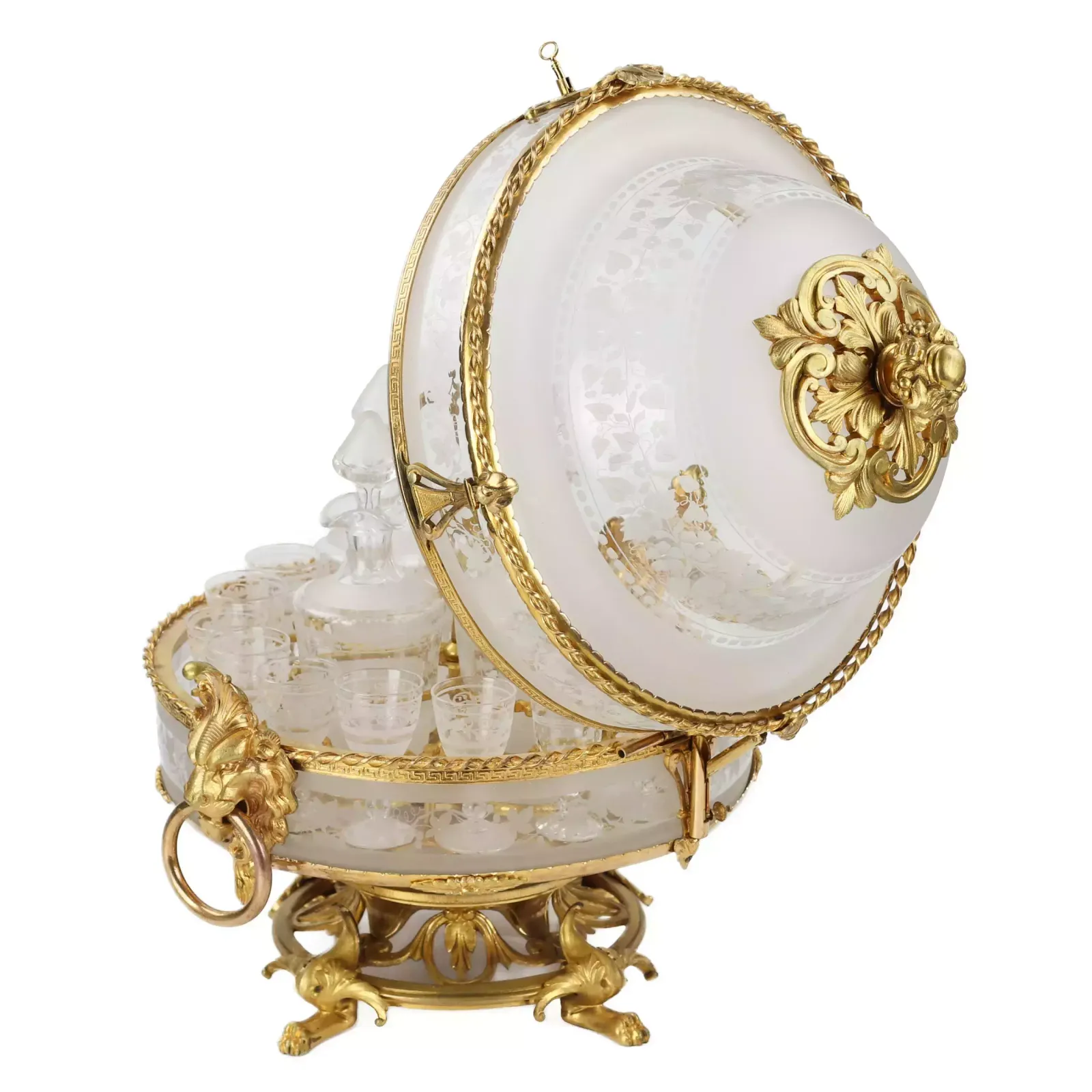 Liquor Bar Made Of Glass And Gilded Bronze From The Belle époque Period. Baccarat. France. 19th Century. photo 11029.0