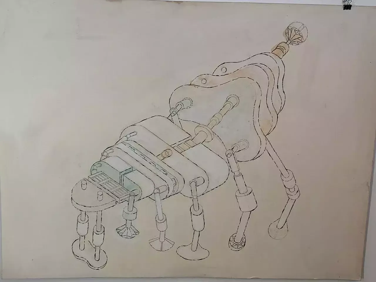 R. Volpini, Part Of Venusian Dream Machine, Drawing, 1970s