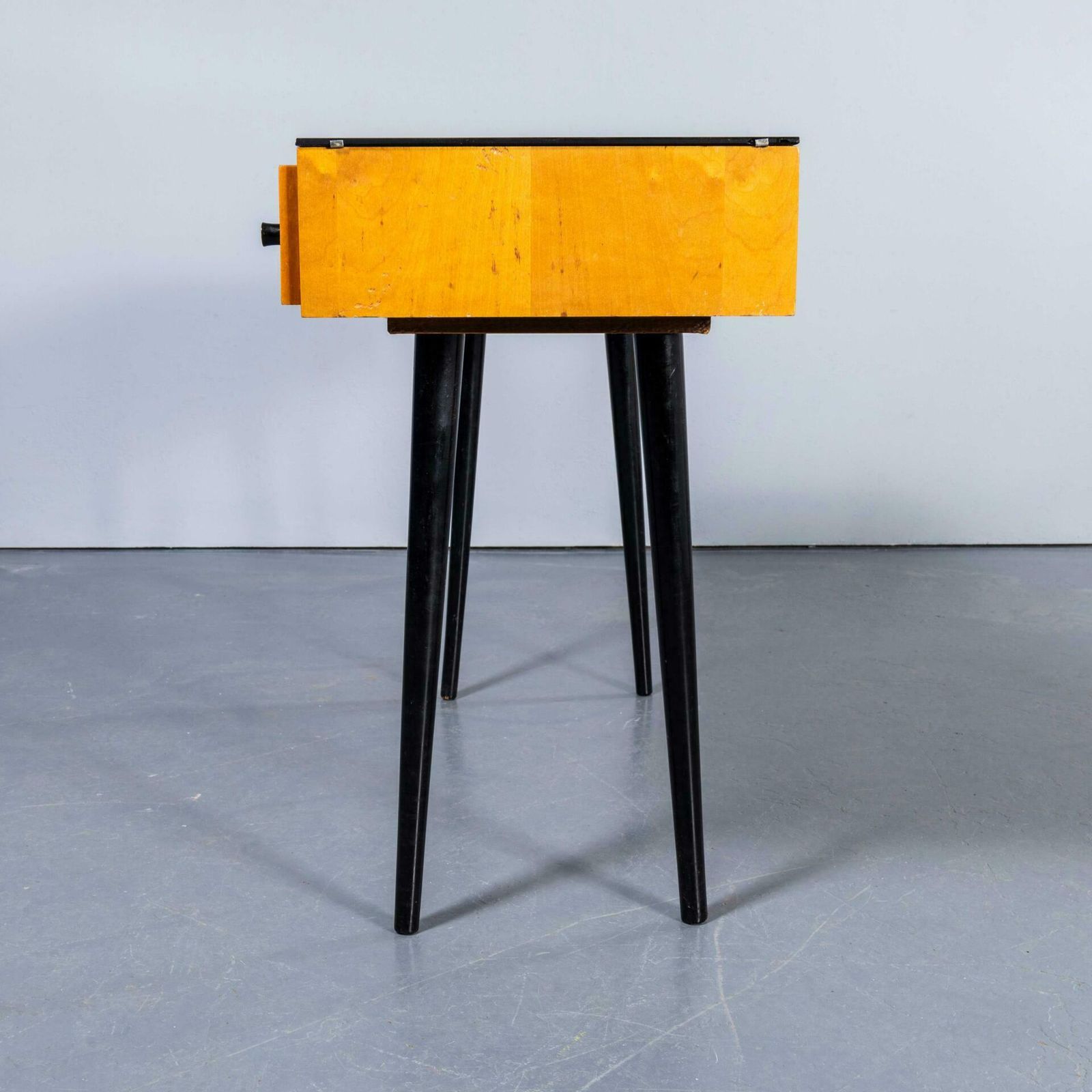 1950’s Small Birch Glass Top Dressing Table – Czech Production photo buy
