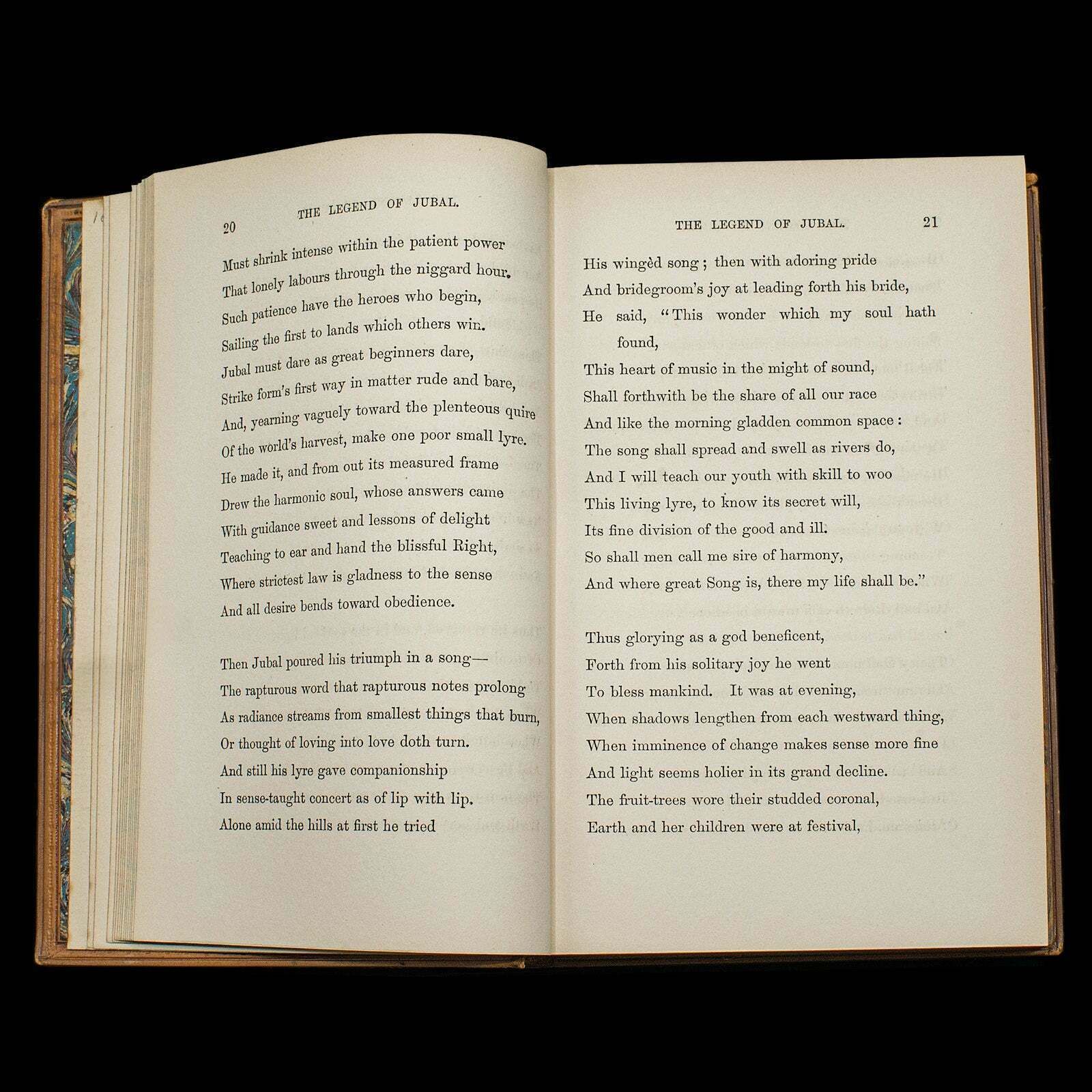 Antique Legend Of Jubal, George Eliot, English, Bound, Poetry Book, Victorian photo buy