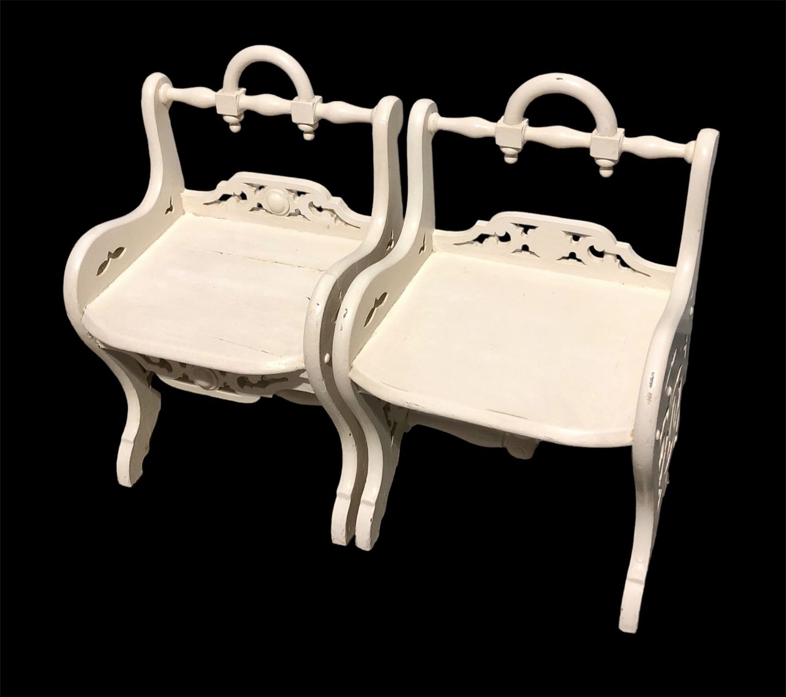 Two Antique Painted Hall Chairs In The Manner Or Richard Bridgens photo for sale