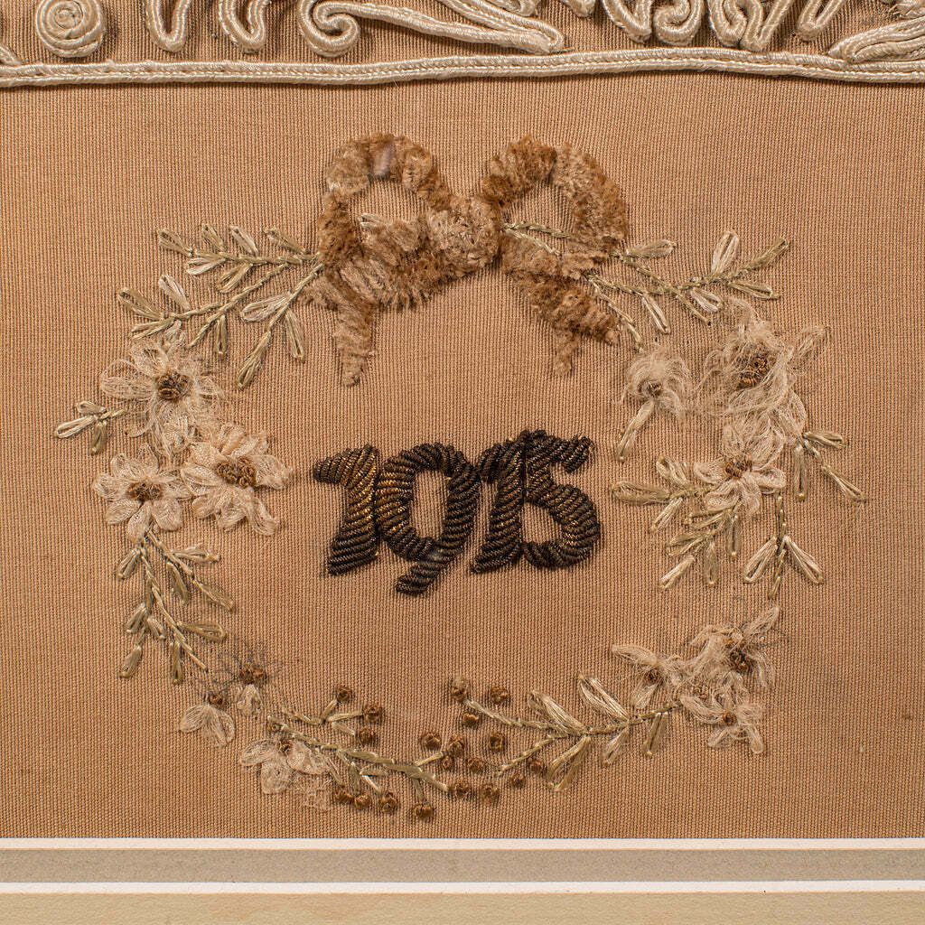 Antique Embroidery Technique Sampler, English, Needlepoint Display, Circa 1915 photo vintage