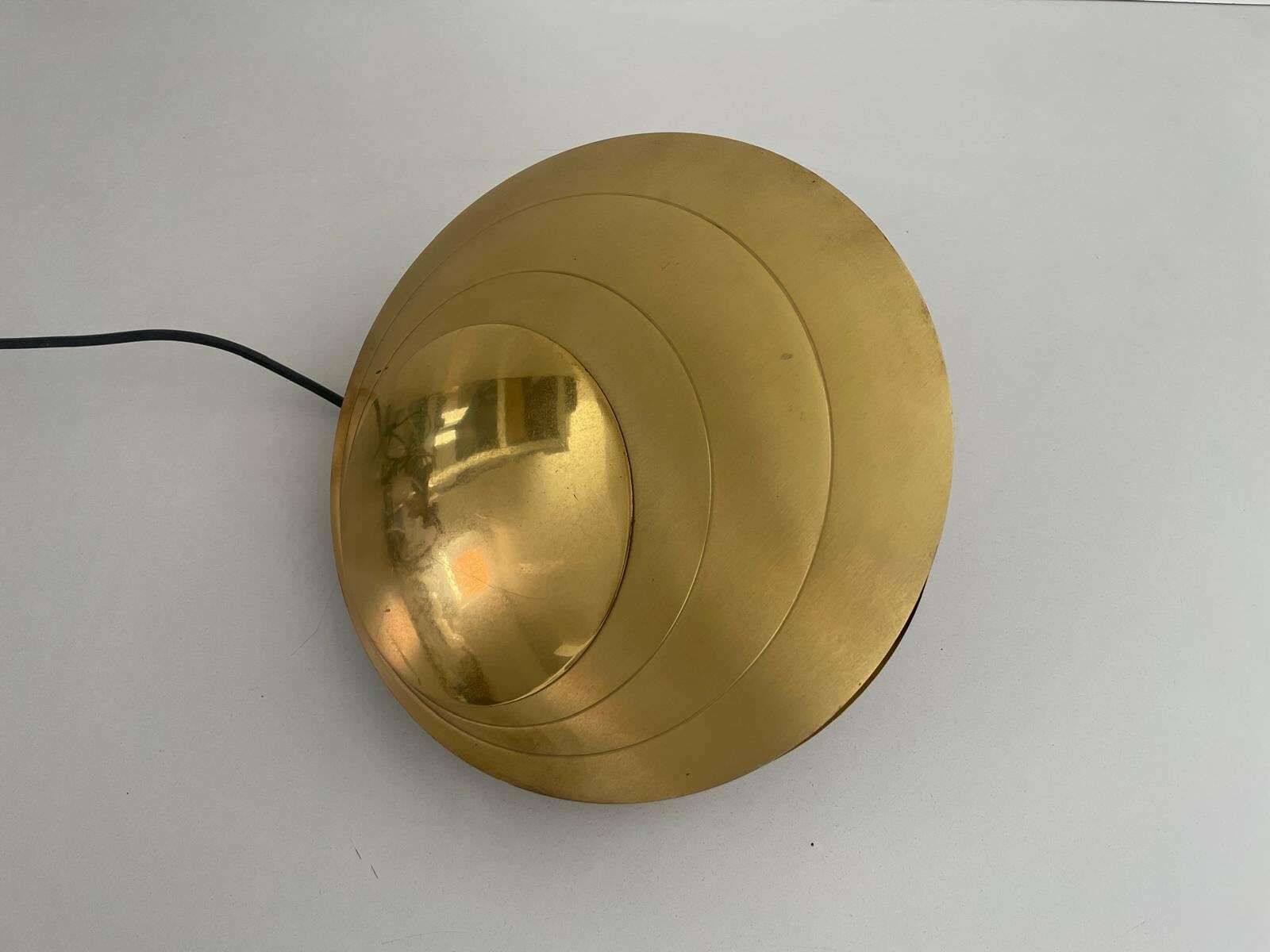 Mid Century Modern Rare Large Clam Shell Design Brass Table Lamp By Angelo Brotto, 1960s, Italy photo furniture