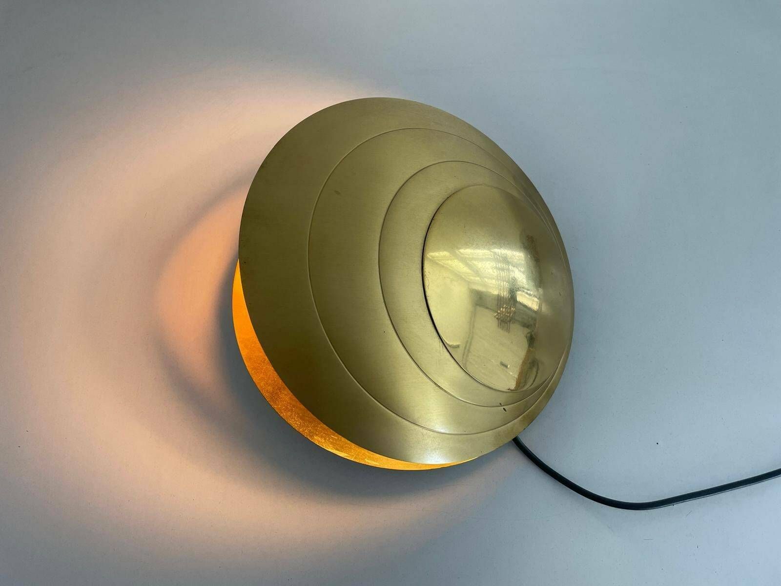 Mid Century Modern Rare Large Clam Shell Design Brass Table Lamp By Angelo Brotto, 1960s, Italy photo 3046.0