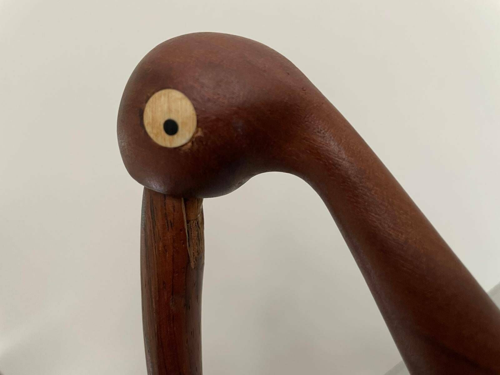 Italian Teak Heron Design Pair Of Table Lamps By Aldo Tura, 1960s, Italy photo buy
