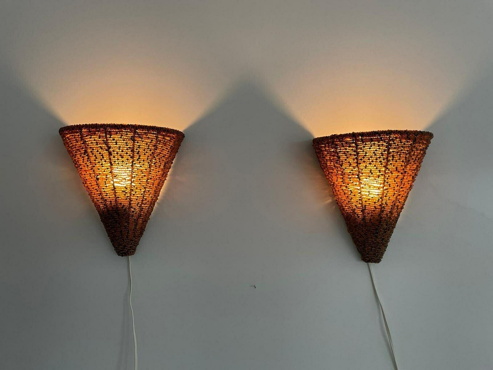 Murano Glass Rare Conic Design Pair Of Sconces, 1960s, Italy