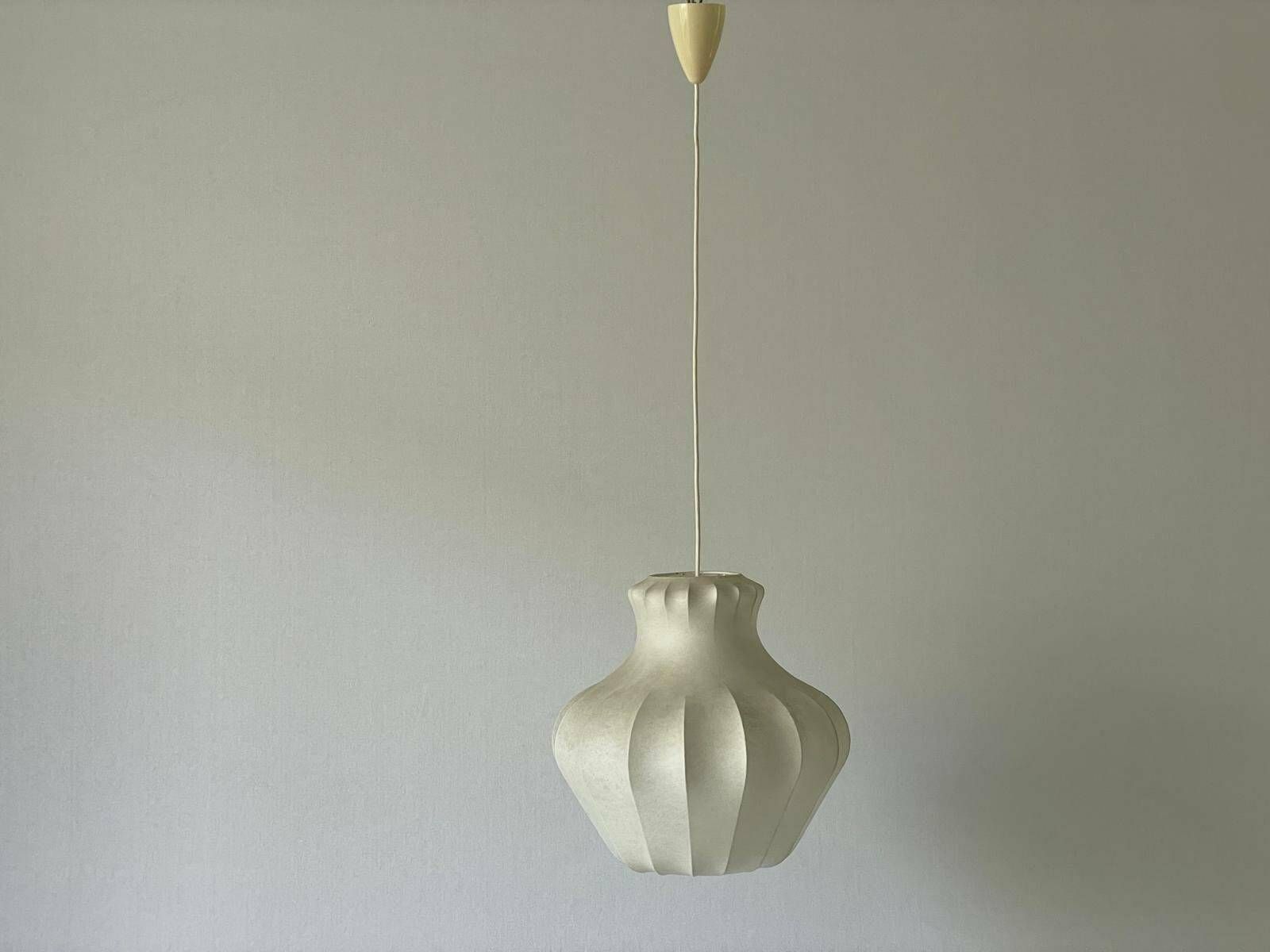Flower Design Cocoon Pendant Lamp By Friedel Wauer For Goldkant, 1960s, Germany