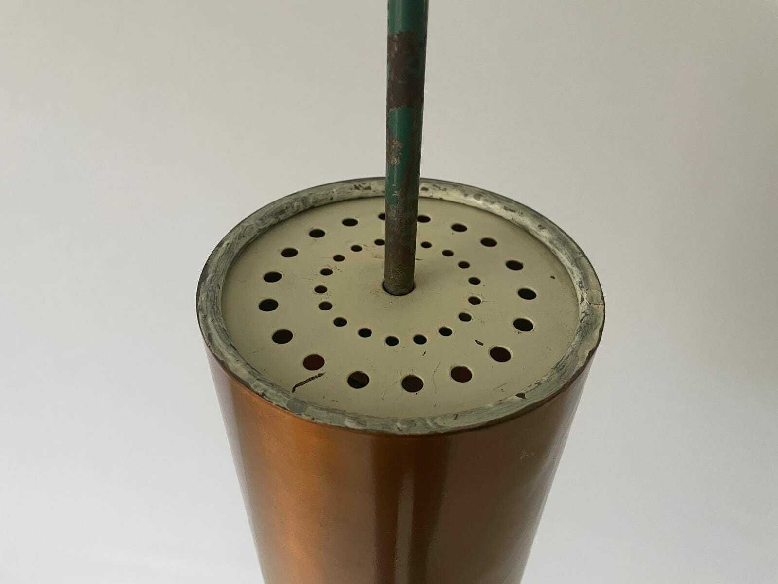 Industrial Unusual Heavy Pendant Lamp With Green Circle Iron Details, 1950s, Berlin, Germany photo buy