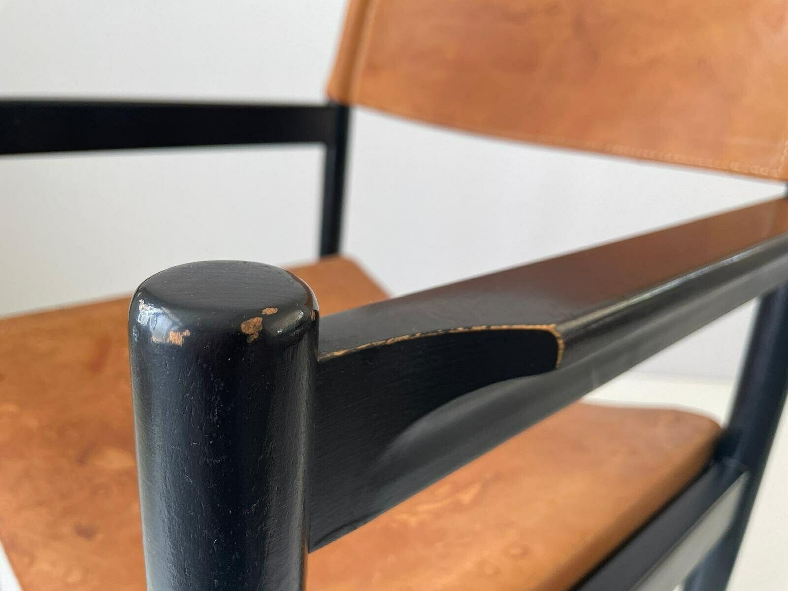 Leather Pair Of Folding Chairs By Kurt Culetto For Horgen Glarus , 1960s, Switzerland photo buy