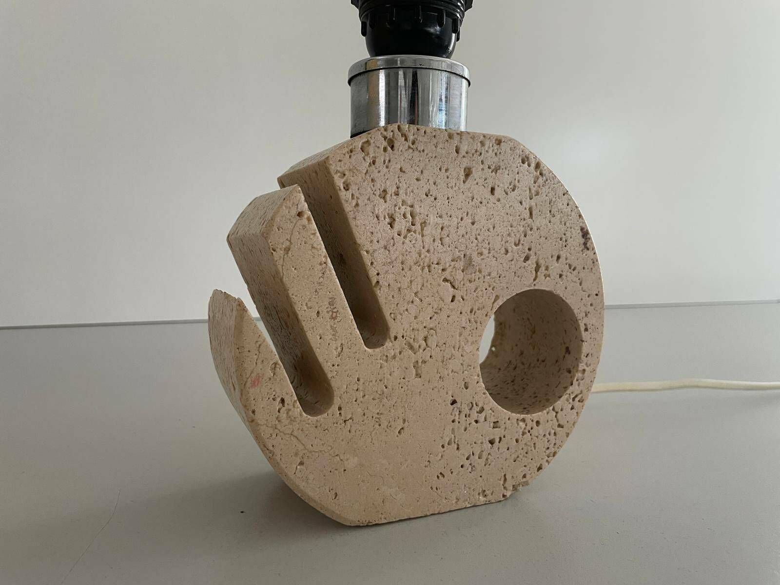 photo for sale Lovely Fish Design Travertine Table Lamp By Fratelli Mannelli, Italy, 1970s