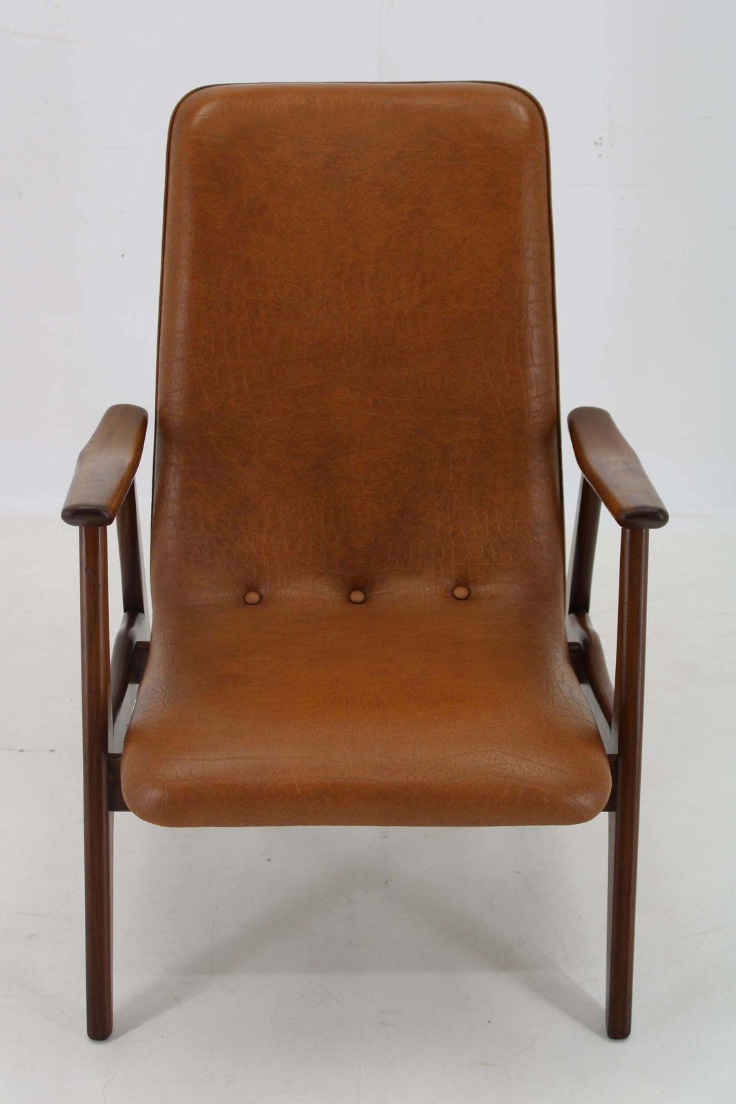 1960s Scandinavian Teak Armchair In Leatherette photo furniture