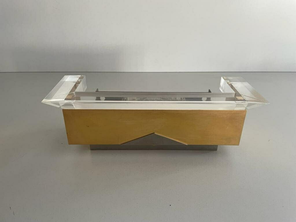 photo furniture Gold Metal Halogen Sconces By Vereinigte Werkstätten, 1950s, Germany