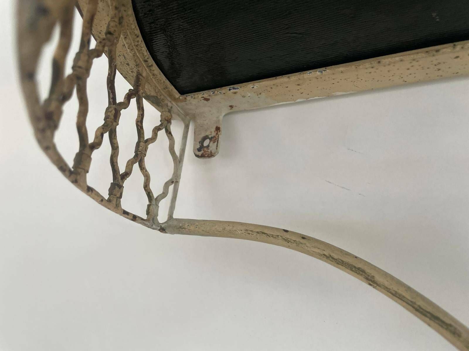 photo for sale Mid Century Italian Brass And Ceramic Top Floating Shelf, 50s, Italy