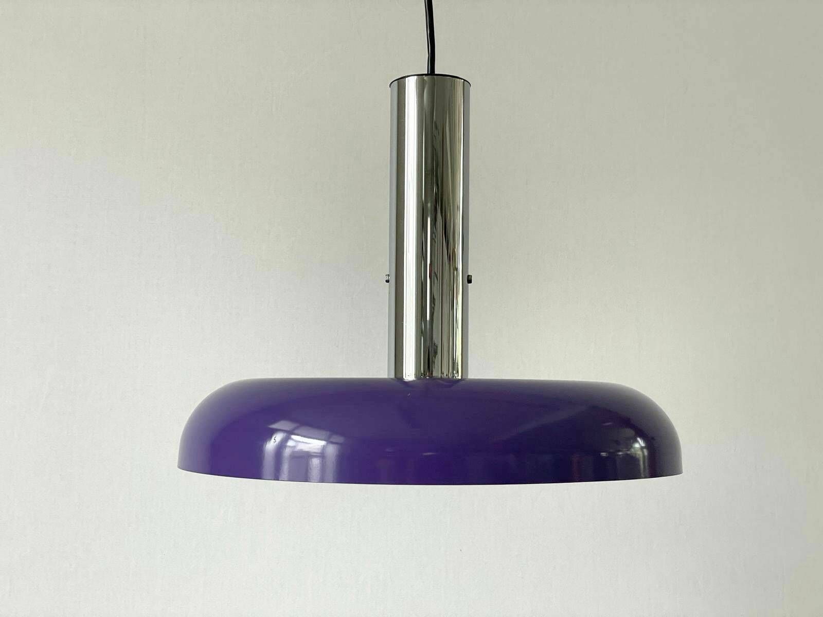 Space Age Maroon Pendant Lamp By Staff, 1970s, Germany photo vinterior