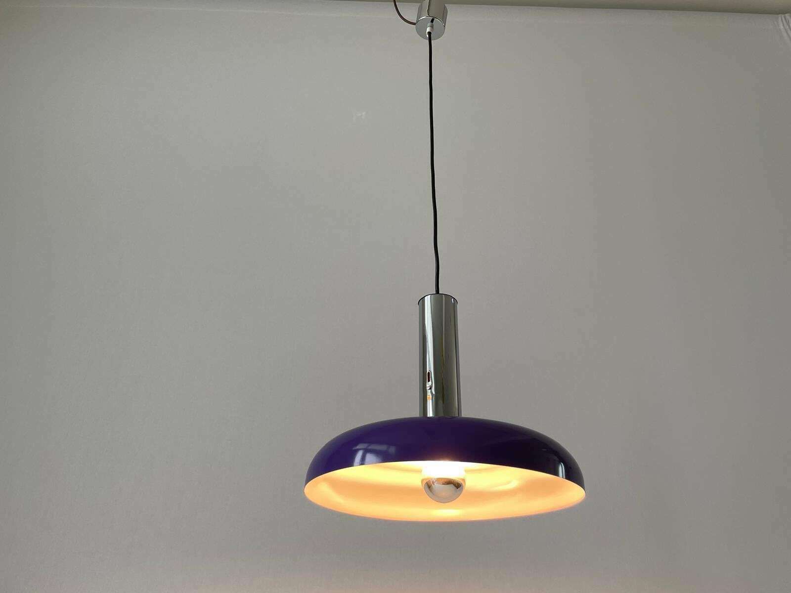 photo for sale Space Age Maroon Pendant Lamp By Staff, 1970s, Germany