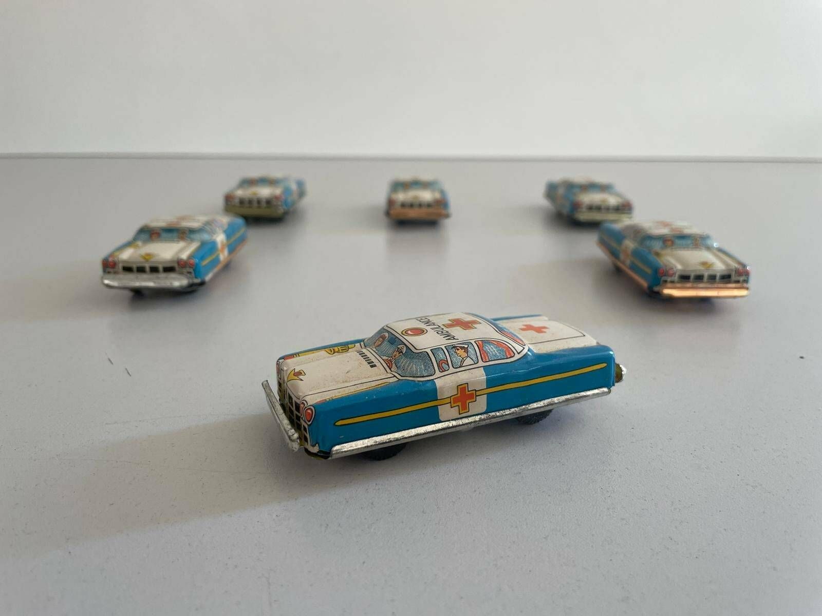 Nt Tin Military Police Toy Car, Set Of 6, Made In Japan photo furniture