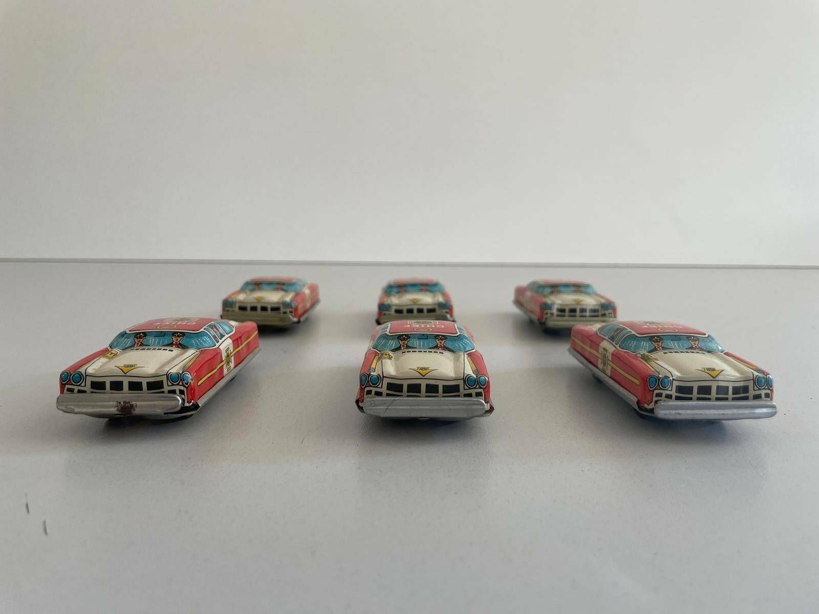 Nt Tin Chief Toy Car, Set Of 6, Made In Japan photo vinterior