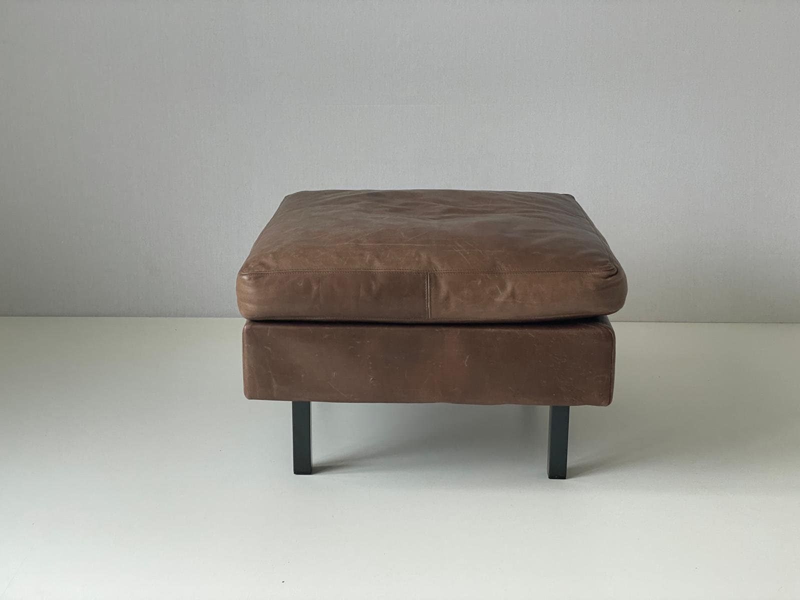 Model Conseta German Modern Leather Square Pouf By Friedrich Wilhelm Möller For Cor, 1960s, Germany photo Furniture