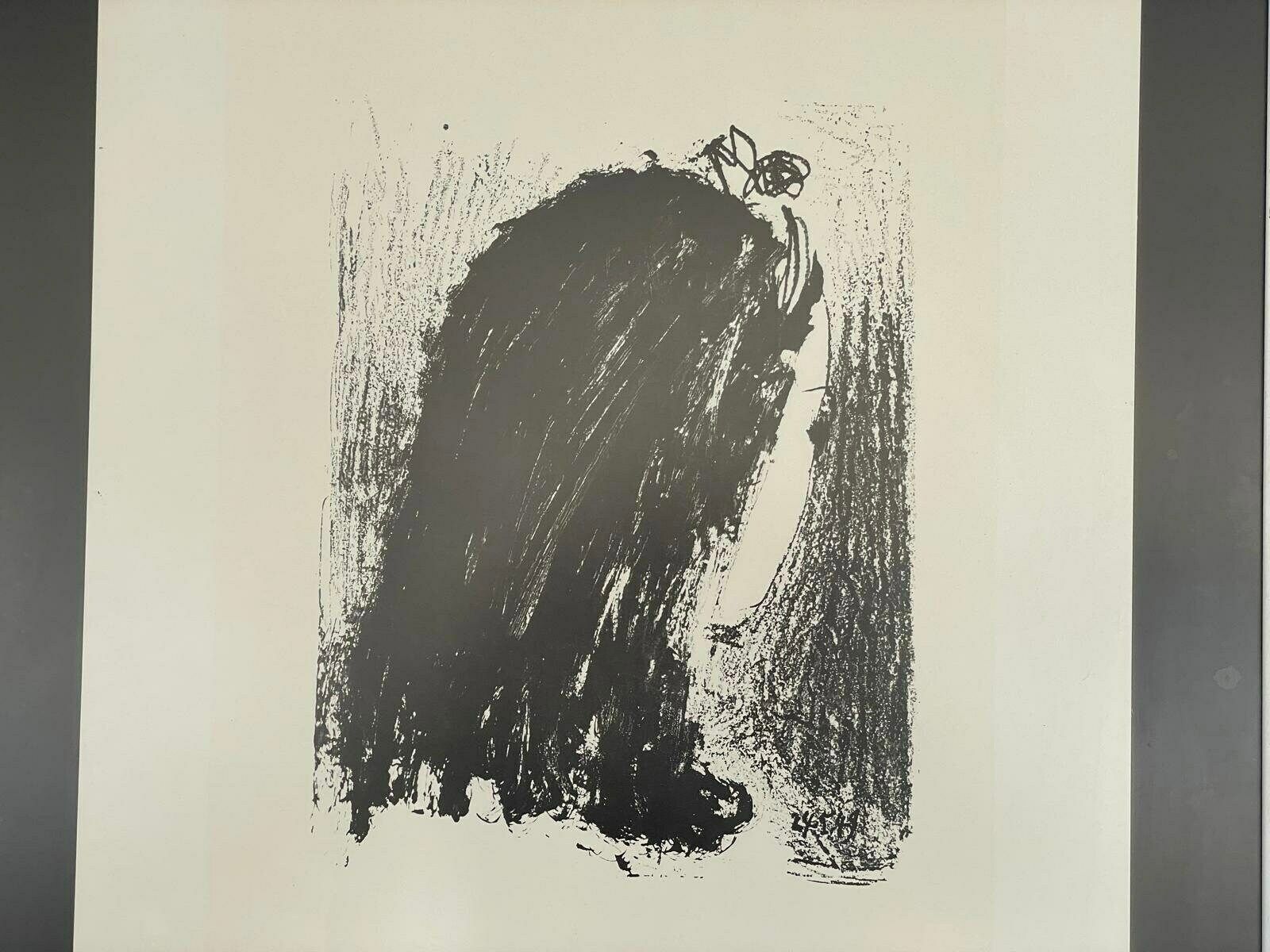 Pablo Picasso Lithograph Print With Frame, Printed 1984 In Gdr photo furniture