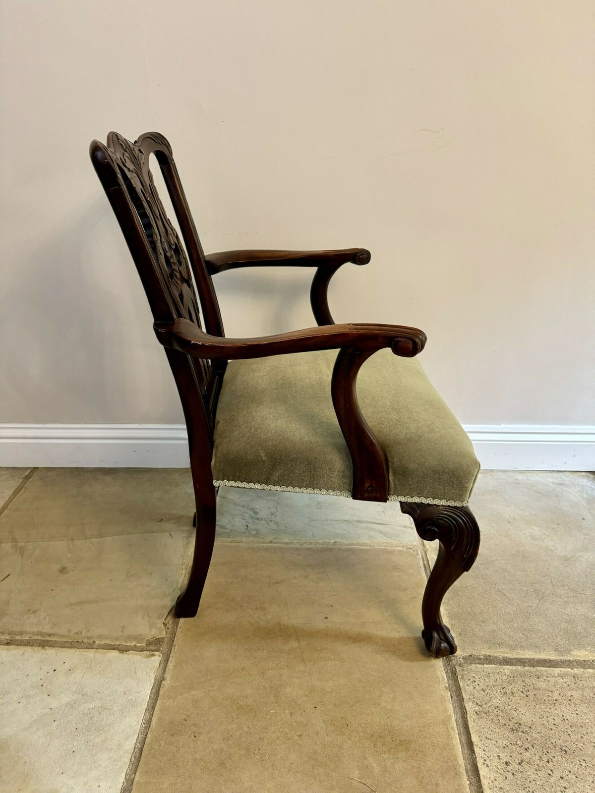 Victorian Quality Carved Mahogany Desk Chair photo 785.0